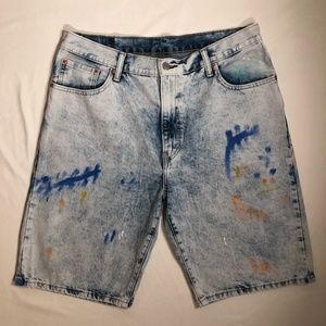 Levi's Paint Splatter Jean Shorts Size 38